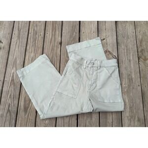 Joe's Jeans Desert Sage Wide Leg Crop Utility Size 27 High Rise Stretch Trousers